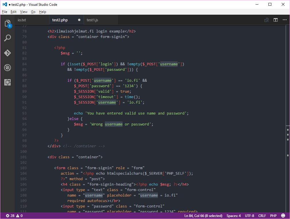 Visual Studio Code - Tekstieditorit 