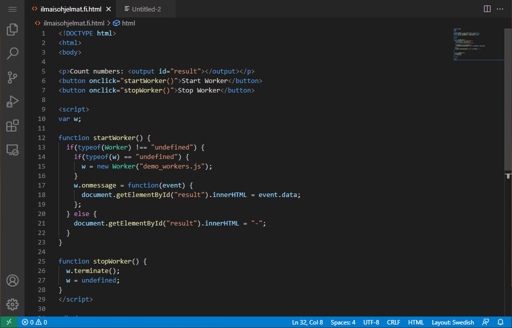 Visual Studio Code for Web - Tekstieditorit 